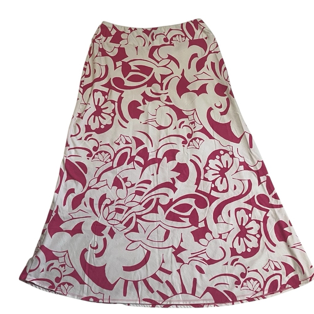 Talbots Maxi Long Floral Pink and White Women's Skirt Pre-owned Size SP
